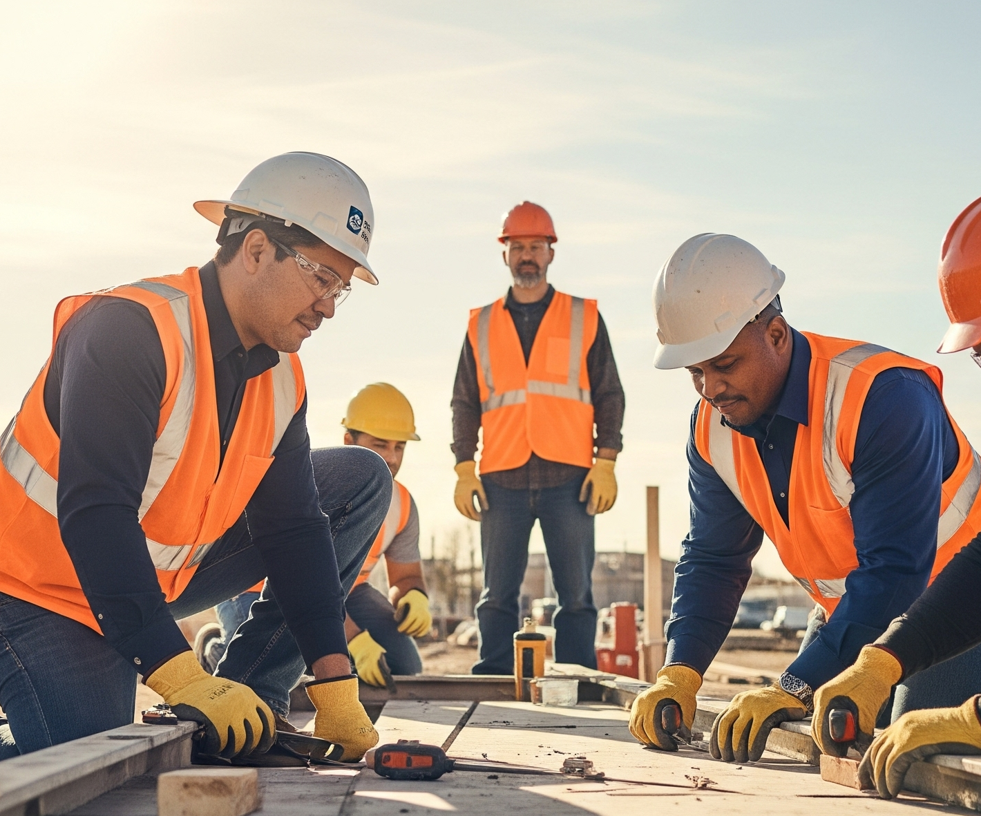 Skilled trades professional working in an industrial setting